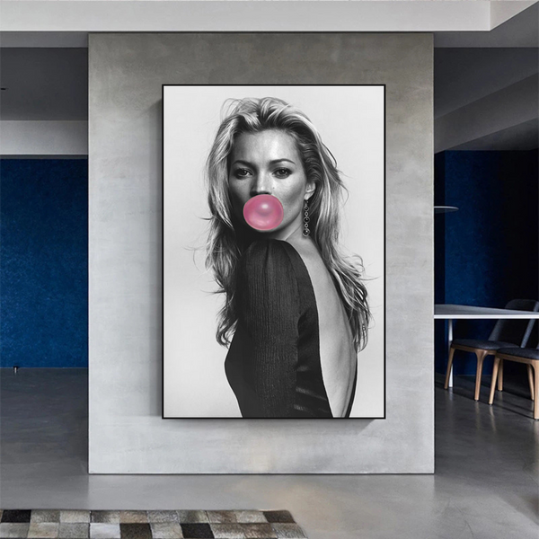 Kate Moss Chewing Gum Art: Explore Unique Masterpieces-Wall Posters