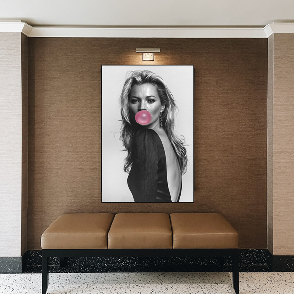 Kate Moss Chewing Gum Art: Explore Unique Masterpieces-Wall Posters