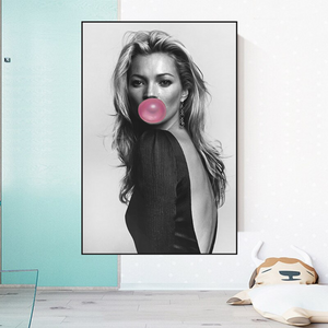 Kate Moss Chewing Gum Art: Explore Unique Masterpieces-Wall Posters