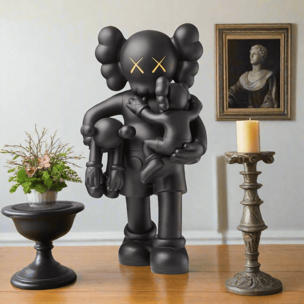 Kaws Clean Slate Black Statue Sculpture-Ornaments Statues Figurines