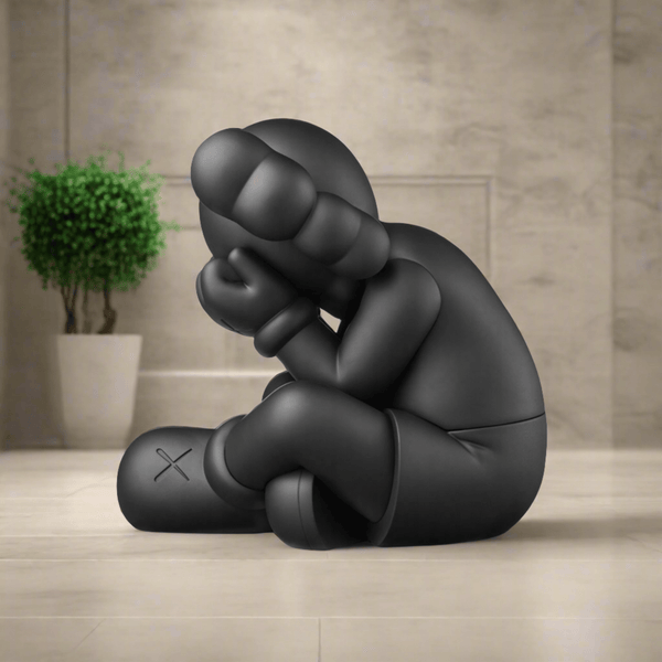 Kaws Seperated Black Statue Sculpture-Ornaments Statues Figurines