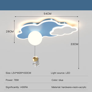 Kids Astronaut Ceiling Light | Kids Room Decor Lights-Kids Room Nursery Lighting