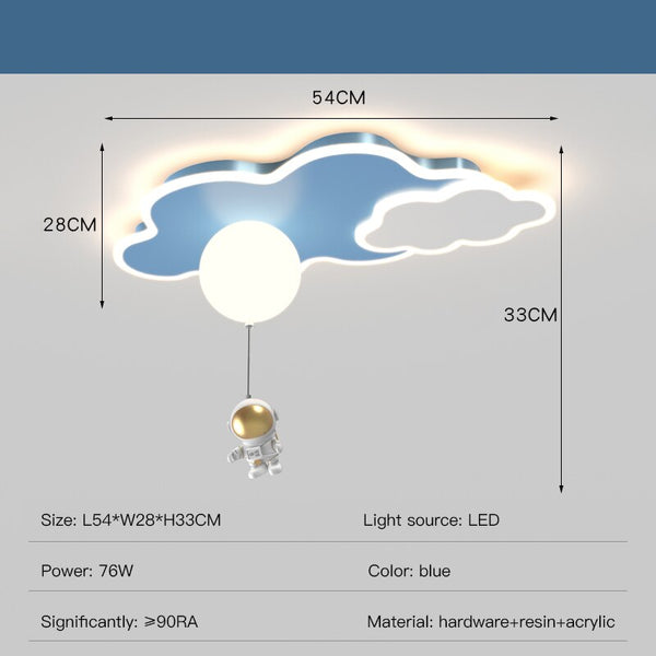 Kids Astronaut Ceiling Light | Kids Room Decor Lights-Kids Room Nursery Lighting