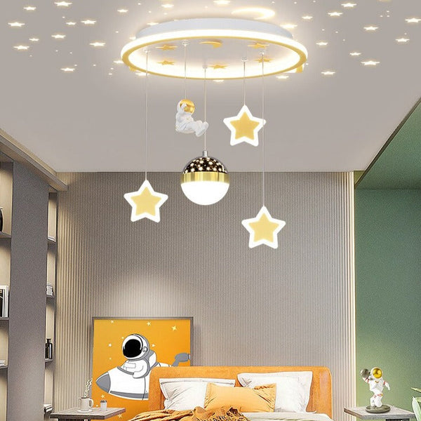 Kids Astronaut Chandeliers Light | Kids Room Decor Lights-Kids Room Nursery Lighting