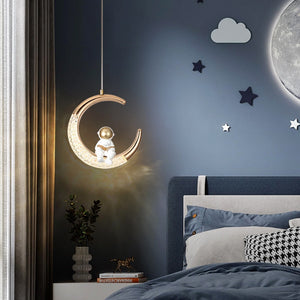 Kids Bedside Astronaut on Moon Light | Kids Room Decor Lights-Kids Room Nursery Lighting
