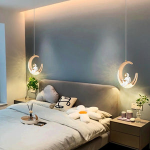 Kids Bedside Astronaut on Moon Light | Kids Room Decor Lights-Kids Room Nursery Lighting