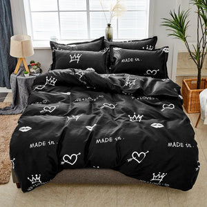 Kids Black Bedding Set - Premium Quality for Children-Bedding Set Kids