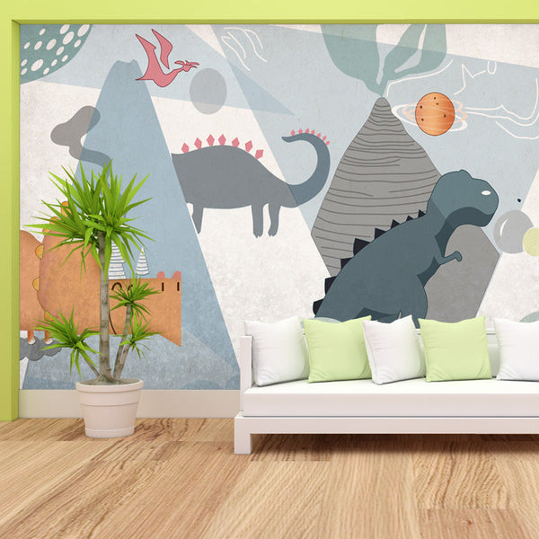 Kids Dino Wallpaper - Transform Their Room with Jurassic Fun-Kids Room Wallpaper