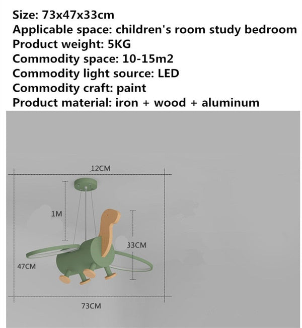 Kids Dinosaur Ceiling Light - Fun Room Decor for Children-Kids Room Nursery Lighting