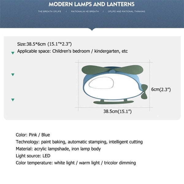 Kids Helicopter Light - Illuminate Your Airborne Adventures-Kids Room Nursery Lighting