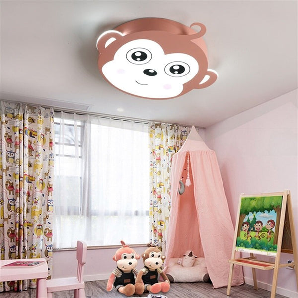 Kids Monkey Ceiling Light | Kids Room Decor Lights-Kids Room Nursery Lighting