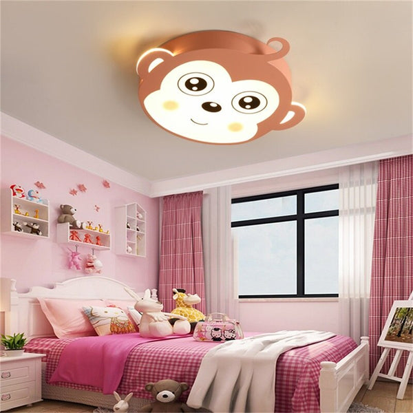 Kids Monkey Ceiling Light | Kids Room Decor Lights-Kids Room Nursery Lighting