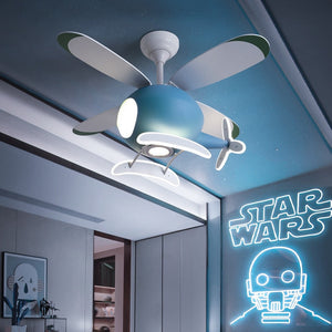 Kids' Nursery Helicopter Ceiling Light with Fan-Kids Room Nursery Lighting