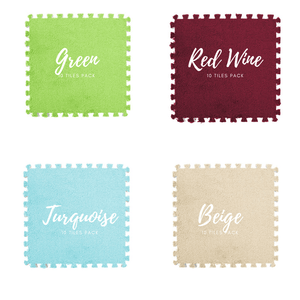 Kids Play Mat Puzzle Tiles with Fur – Soft EVA Foam Tiles for Cozy Playtime-Toddler Play Mats