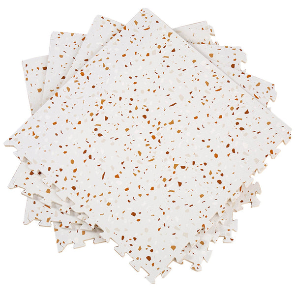 Kids Play Mat Tiles – Soft Mosaic Foam Floor Tiles with Corner Strips-Toddler Play Mats