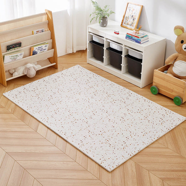 Kids Play Mat Tiles – Soft Mosaic Foam Floor Tiles with Corner Strips-Toddler Play Mats