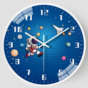 Kids Room Astronaut Space Wall Clock-Wall Clocks