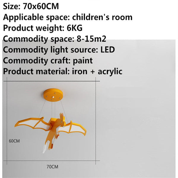 Kids Room Dino Light - Dinosaur Ceiling Chandelier Lights-Kids Room Nursery Lighting
