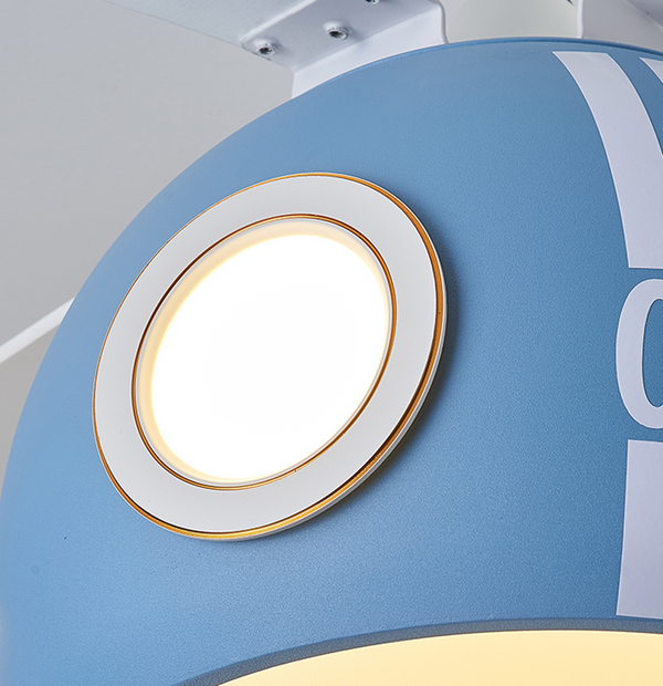 Kids Room Helicopter Ceiling Fan with Light - Art Deco Style-Kids Room Nursery Lighting