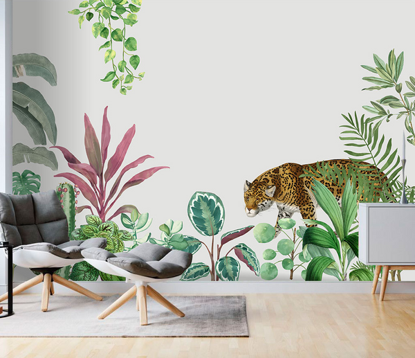 Kids Room Jungle Scene Wallpaper Murals-Kids Room Wallpaper