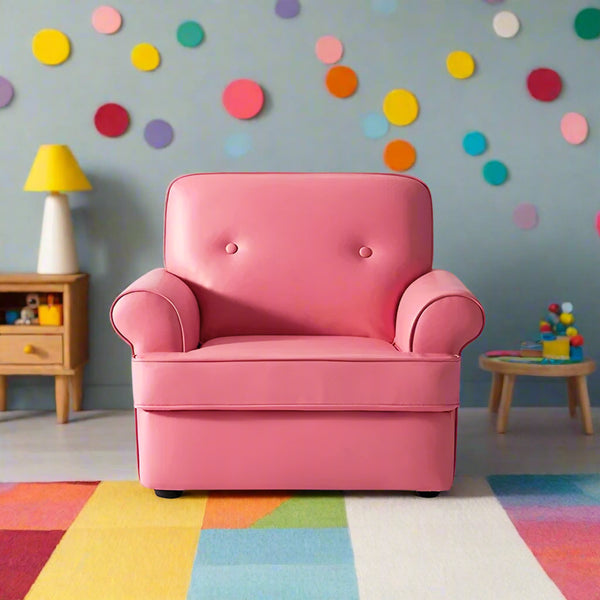 Kids Small Sofa – One-Seater Soft Toddler Chair for Bedroom &amp; Playroom-Kids Sofas