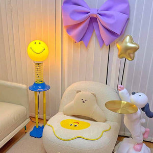 Kids Smiley Floor Standing Lamp: Illuminate Their Space with Style-Kids Room Nursery Lighting