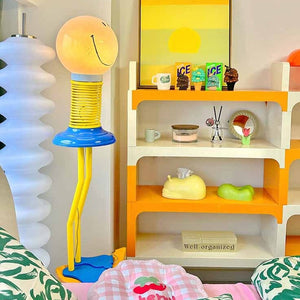 Kids Smiley Floor Standing Lamp: Illuminate Their Space with Style-Kids Room Nursery Lighting