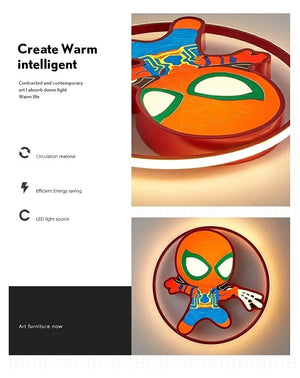 Kids Spiderman Ceiling Light - Enhance Your Kids' Room Decor-Kids Room Nursery Lighting