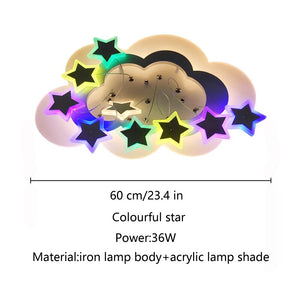 Kids Stars Clouds Ceiling Light | Kids Room Decor Lights-Kids Room Nursery Lighting
