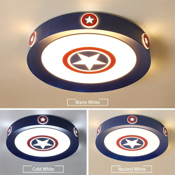 Kids Superman / Captain America Ceiling Light | Kids Room Decor Lights-Kids Room Nursery Lighting