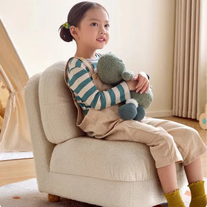 Kids Teddy Velvet Sofa Chair – Soft Wooden One-Seater for Children’s Playroom-Kids Sofas