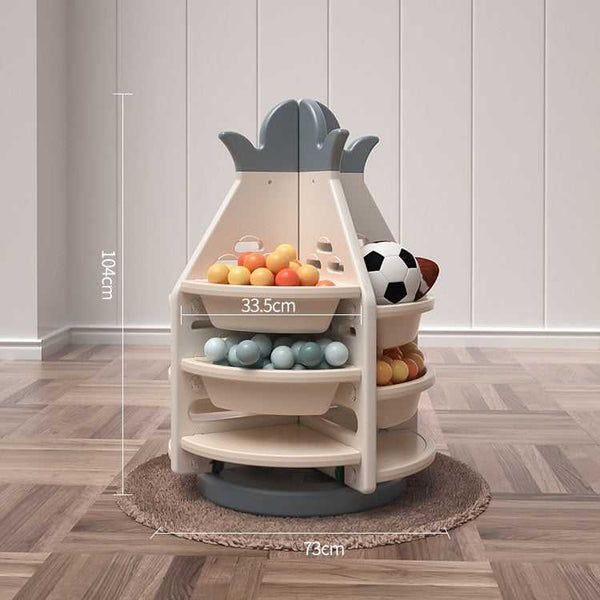 Kids Toy Storage Cabinet 360° Revolving | Pineapple Shelf-Toys