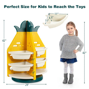 Kids Toy Storage Cabinet 360° Revolving | Pineapple Shelf-Toys
