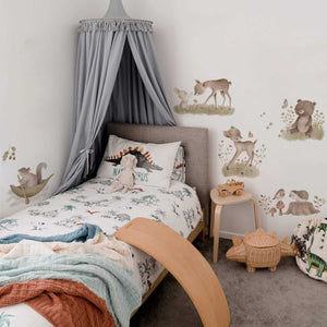 Kids Woodland Wall Decal - Adorable Animals Decal-