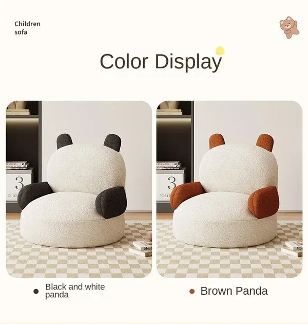 Kinder Pouf Bear Sofa – Soft One-Seater Animal Chair for Kids Room-Kids Sofas