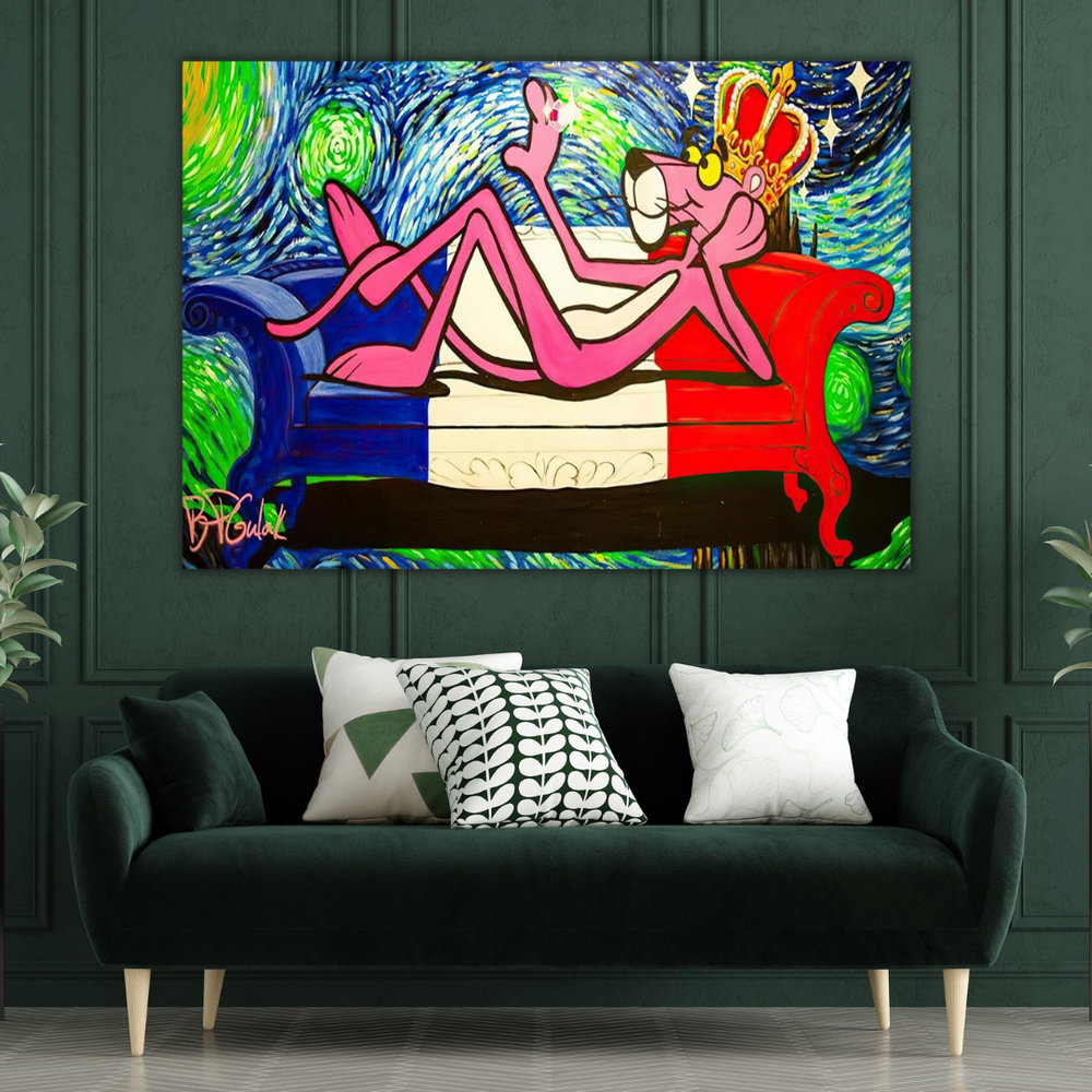 King: Pink Panther Wall Art – Transforming Spaces with Flair-Wall Posters