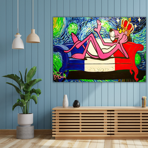 King: Pink Panther Wall Art – Transforming Spaces with Flair-Wall Posters