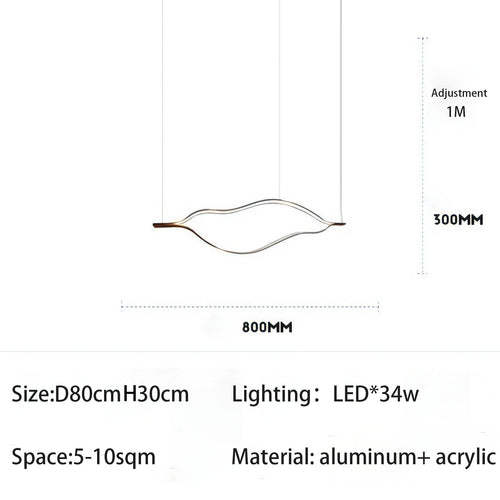 Kiss Acrylic Chandelier: Authentic and Elegant Lighting-Ceiling Chandelier