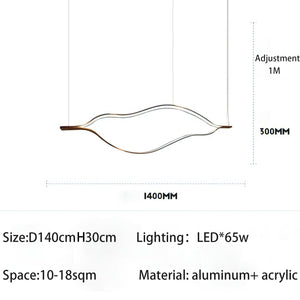 Kiss Acrylic Chandelier: Authentic and Elegant Lighting-Ceiling Chandelier