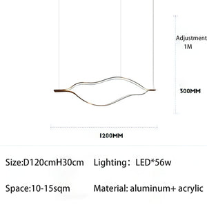 Kiss Acrylic Chandelier: Authentic and Elegant Lighting-Ceiling Chandelier