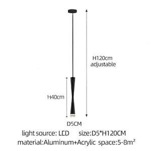 LED Attic Bend Tubes Chandelier Lighting-Staircase Chandelier