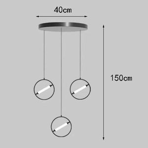 LED Bars Sphere Staircase Chandelier Lighting-Staircase Chandelier