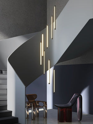 LED Bars Staircase Chandelier: Illuminate Your Space-Staircase Chandelier