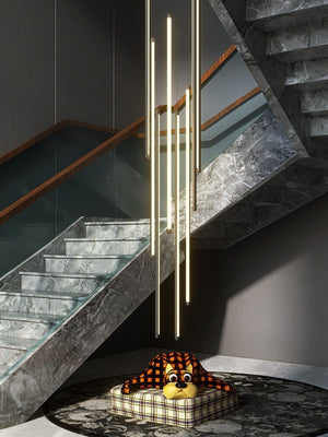 LED Bars Staircase Chandelier: Illuminate Your Space-Staircase Chandelier