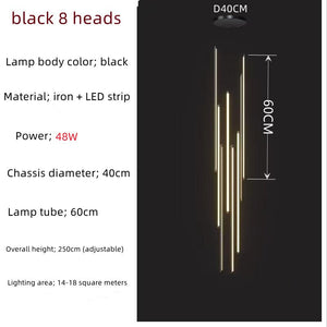 LED Bars Staircase Chandelier: Illuminate Your Space-Staircase Chandelier