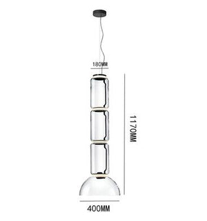 LED Glass Chandelier Lighting for Living Room Stair Hall-Chandeliers