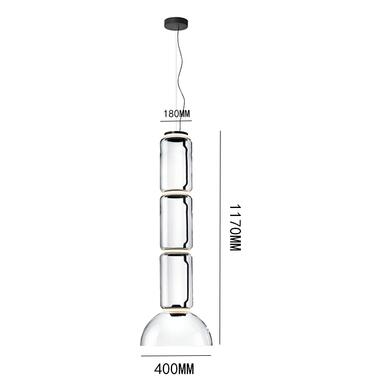 LED Glass Chandelier Lighting for Living Room Stair Hall-Chandeliers