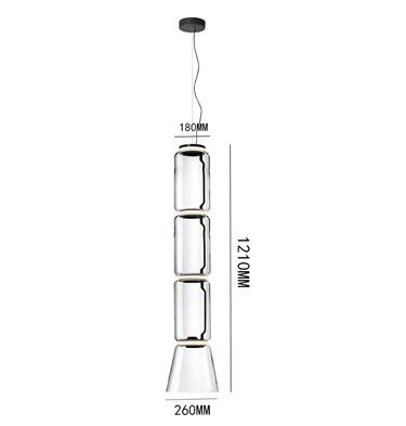 LED Glass Chandelier Lighting for Living Room Stair Hall-Chandeliers