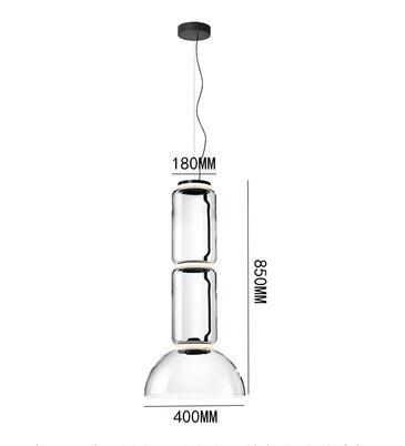 LED Glass Chandelier Lighting for Living Room Stair Hall-Chandeliers