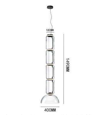 LED Glass Chandelier Lighting for Living Room Stair Hall-Chandeliers